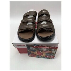 New Propét Men's Hatcher Brown Sandals 11.5 Medium (D) Propet  NIB US 11 1/2